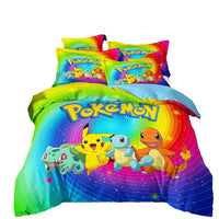 3D Printed Pikachu Bedding Set,Pokemon Duvet Cover,Anime Quilt Duvet Pillowcase for Children Girls Boys Teenagers Adults Lusy Store