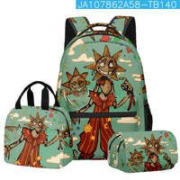 Trendy Popular Novelty sundrop FNAF 3D Printed 3pcs/Set student School Bags Travel Notebook Backpack Lunch bag Pencil Case Lusy Store