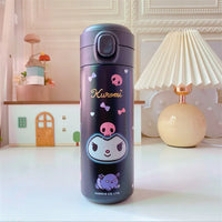 Sanrio Hello Kitty Kuromi Melody Cartoon Stainless Bounce Cup Creative Trending Student Water Bottle Large Capacity Thermos Cup 8 420ML