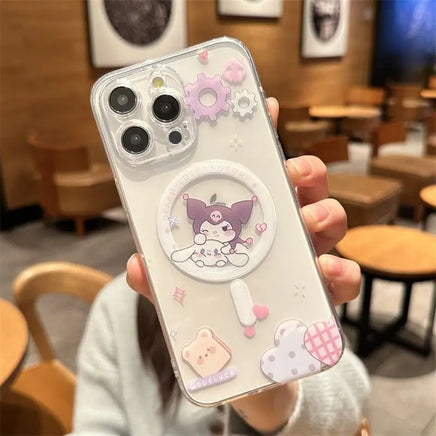 Kuromi Cinnamoroll MagSafe Magnetic Phone Case for iPhone 16 15 14 13 12 Pro Max