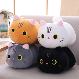Lusy Store LLC Cute Soft Cat Plush Pillow Sofa Cushion Kawaii Plush Toy Stuffed Animal Gift Plush