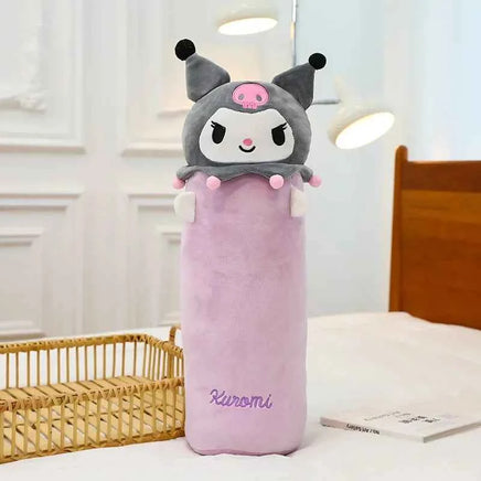 Sanrio Cylindrical Long Pillow Cinnamoroll My Melody Lovely Soft Plush Bed With Cylindrical Pillow Children's Soothing Toy Gifts Kulomi 60cm