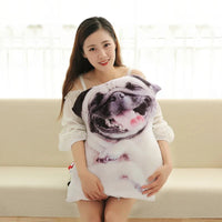 3D Cute Curved Dog Pillow 50cm Pillow Realistic Animal Funny Dog Head Role Playing Home Decoration Sofa Ornament Lusy Store