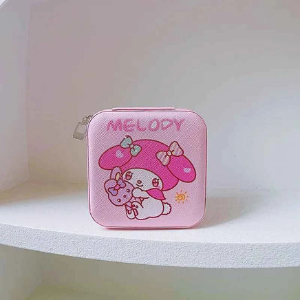 Kuromi Cinnamoroll Cartoon Jewelry Storage Box - Travel PU Organizer My Melody A