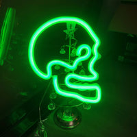 Halloween Bat Spirit LED Neon Wall Decor for Party Gift - Terrifying Atmosphere - USB or Battery Powered Skull green 0-5W