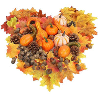 Artificial Pumpkins Set Harvest Decoration Velvet Foam Pumpkin Prop Ornaments for Fall Garland Autumn Thanksgiving Halloween