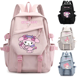 Lusy Store Sanrio Plush Toy My Melody Backpack Children Girl Boy Black Blue Schoolbag Kawaii Student School Bag Laptops Rucksack Large Gift 