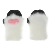 Unisex Cosplay Gloves Cartoon Sheep Hoof Shape Plush Gloves Halloween Mittens Furry Cuffs Gloves for Carnivals Party 1