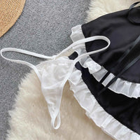 Kawaii Maid Oufit See Through Anime Cosplay Lingerie Cute Cat Women Lolita Sexy Bunny Halloween Costumes Lace PrincessDress New