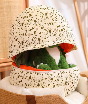 Lusy Store LLC 2 In 1 Dinosaur Plush Green Baby Dino In A Dragon Egg Stuffed Toy Cute Hugging Sleeping Doll Gifts Plush