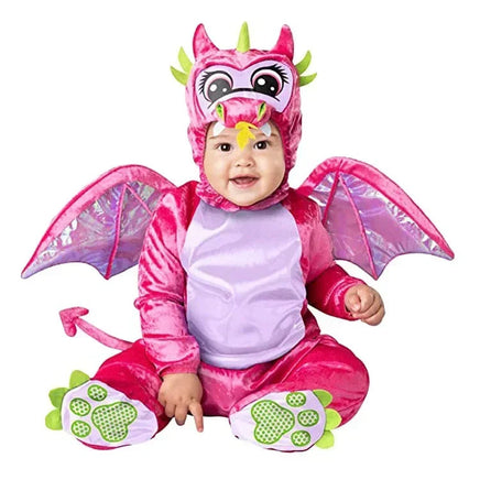 2024 New Arrival High Quality Baby Boys Girls Halloween Dinosaur Costume Romper Kids Clothing Set Toddler Co-splay Triceratops Dark Grey