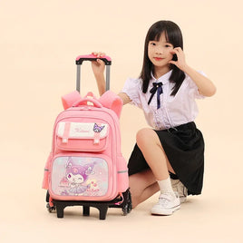 Kuromi Trolley Backpack (43cm) - Cartoon Spine Protection School Bag Gift