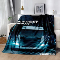 3D S-Scania Top Class Truck Cartoon Soft Blankets,Throw Blanket Comfortable Blanket for Picnic Beds Sofa Home Bedroom Lusy Store
