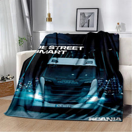 3D S-Scania Top Class Truck Cartoon Soft Blankets,Throw Blanket Comfortable Blanket for Picnic Beds Sofa Home Bedroom Lusy Store