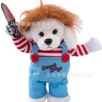 Funny Pet Dog Cosplay Clothes Novelty Puppy Halloween Costumes Sweatshirt Christmas Festival Party Outfit Pet Dress Accessories A