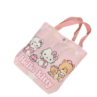 Hello Kitty Cartoon Shoulder Bag (26x24cm) - Light Canvas Shopping Tote