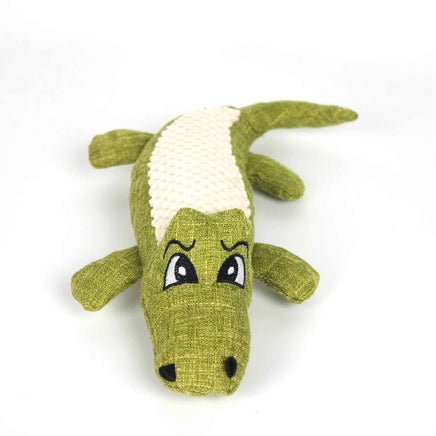 Interactive Alligator Dog Toy, Plush & Squeaky Sound, Chewable & Teeth Grinding, Training Toy for Dogs E