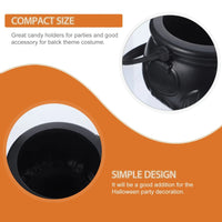 Candy Cauldron Halloween Bucket Witch Basket Plastic Treat Black Pot Bowl Kettle Trick Pumpkin Holder Or Goodie Photo Costume