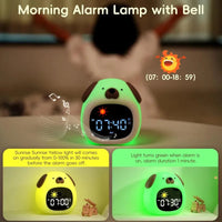 Alarm Clock for Kids Puppy-Shape Toddler Sleep Training Clock Cute Touch Night Light for Children Bedroom Lusy Store