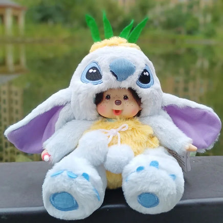 Lusy Store LLC Monchhichi Animal Transformation Stitch Doll Winnie The Pooh Cute Plush Toy Gift Stuffed Animal