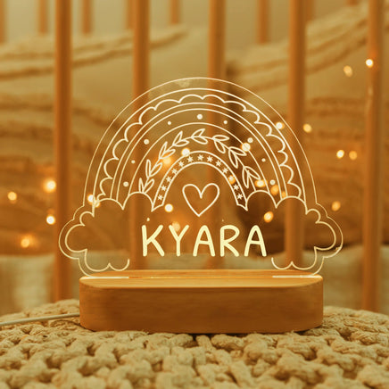 Baby Kids USB Night Light Personalized Children Name Lamp Custom Nursery Newborn Bedroom Home Decoration Birthday Souvenir Gift style 7