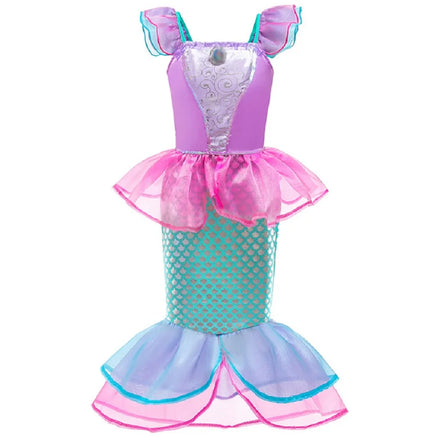 Girls Princess Dress Kids Cinderella Snow White Aurora Sofia Rapunzel Cinderella Halloween Costume 6