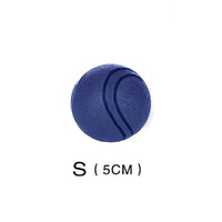 Rubber Dog Ball, Indestructible & Bite-Resistant, Chew Toy for Small to Extra-Large Dogs, Solid Red Blue S