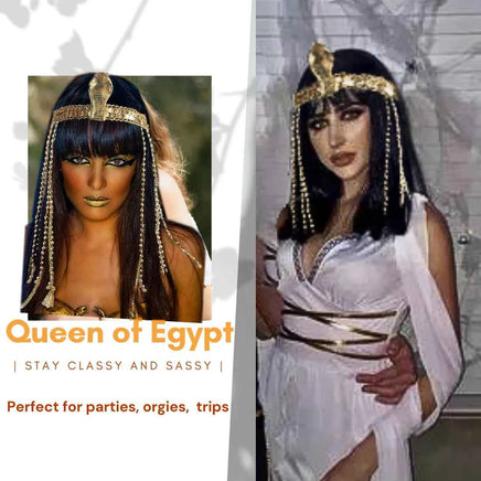 Queens of Egypt Black Wigs for Women With Snake Accessories Party Synthetic Halloween Costumes Cosplay Wigs Manufacturer