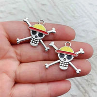 10pcs Halloween Skull Charm for Jewelry Making Enamel Necklace Earring Pendant Diy Supplies Craft Accessories Black Plated