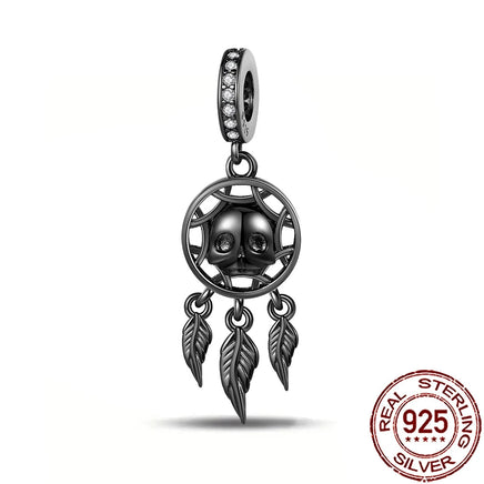 Gothic 2025 Charms 925 Sterling Silver Halloween Nightmare Skull Skeleton Beads Fit Snake Chain Bracelet Necklace DIY Jewelry OMT037