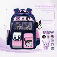 Cinnamoroll Large-Capacity Cartoon Children'S Backpack Kuromi My Melody Pochacco Cute Anime Children'S School Bag Set Large size D2