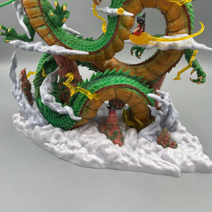 24cm Dragon Ball Anime Figure Shenron Figure Goku And Shenron Figurine Model Pvc Statue Doll Collection Room Toy Gifts Lusy Store
