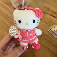 Hello Kitty Plush Sanrio Plushies Bags Toys Pendant Decorations Kawaii Plush Kitty Cat Accessories Keychain Girl Lovely Gift Pink