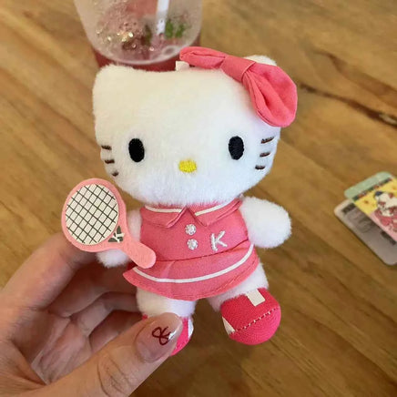 Hello Kitty Plush Sanrio Plushies Bags Toys Pendant Decorations Kawaii Plush Kitty Cat Accessories Keychain Girl Lovely Gift Pink