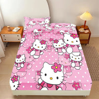 Hello Kitty Fitted Sheet Suitable For Children And Adults Home Decor 13