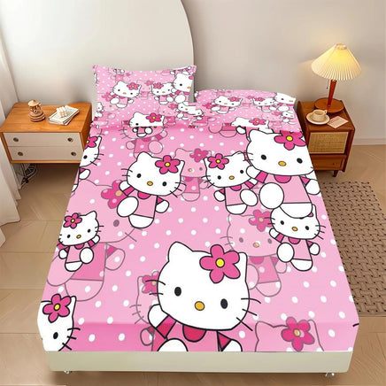 Hello Kitty Fitted Sheet Suitable For Children And Adults Home Decor 13
