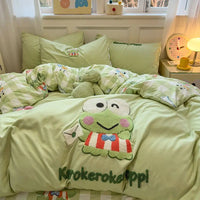 Sanrio Hello Kitty cartoon cute anime character cotton bed sheet duvet cover four-piece kawaii student dormitory three-piece set Sanrio-4