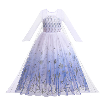 Frozen 2 Cosplay Costumes for Girls Anna & Elsa Princess Snow Queen Long Dresses Halloween Party Carnival Clothes Vestido Dress Only