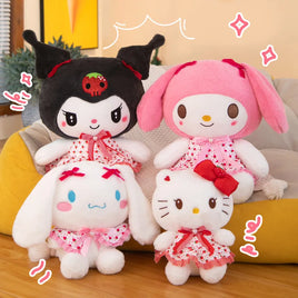 Lusy Store LLC Kawali Kuromi Hello Kitty My Melody Cinnamoroll Pillow Plush Toys Stuffed Doll for Kids Christmas Gift Plush