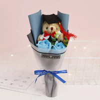 Bear Flower Bouquet Mini Graduation Bouquet Party Decor Gift