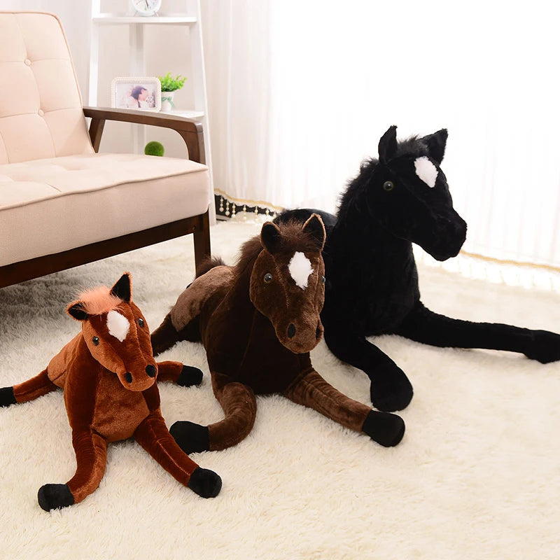 Lusy Store LLC Simulation Animal Horse Plush Toy Prone Horse Doll For Birthday Boys Gift Gift Plush