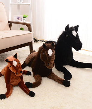 Lusy Store LLC Simulation Animal Horse Plush Toy Prone Horse Doll For Birthday Boys Gift Gift Plush