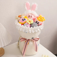 Pink Star Kirby Plush Bouquet Stuffed Plush Flower Bouquet Room Decor Girl Friend Birthday Gifts
