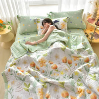 Quilted Spring Summer Quilt Soft Lightweight Duvet Summer Blanket Queen Breathable Blankets Comfortable Washable Double Quilts Lusy Store