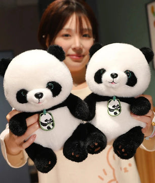 Lusy Store LLC Round Fat Panda Plush Toy Cute Stuffed Animal Giant Pandas Plush Soft Kids Toys Gift Plush