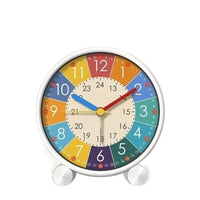Desktop Decoration Mute Alarm Clock Creative Silent Children Clock Small Learning Clock Children Educational white