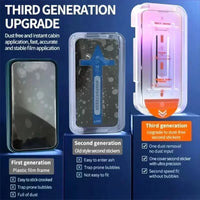 NNBILI 3Pcs Dust free Installation Tempered Glass For iPhone 13 14 16 15 11 12 17 Pro Max 17Air 15 16 14 Plus X Screen Protector Lusy Store