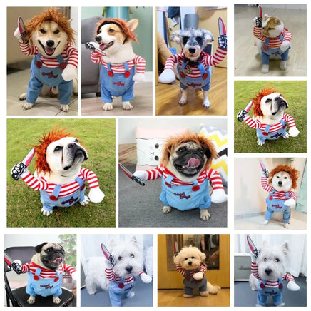 Funny Pet Dog Cosplay Clothes Novelty Puppy Halloween Costumes Sweatshirt Christmas Festival Party Outfit Pet Dress Dog Coat