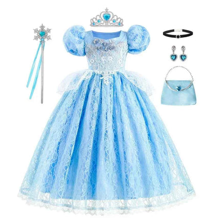 Cinderella Dress For Girls Kids Party Cosplay Halloween Costumes Kids Birthday Princess Dress Up Clothes Dress8