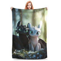 How to Train Your D-ragon Blankets Flannel Novelty Breathable Throw Blanket for Bedspread Spring Autumn 6